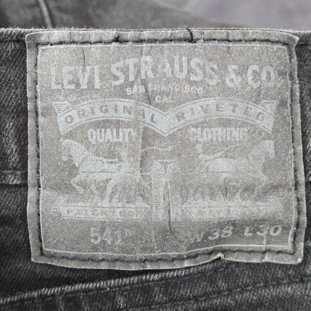 Levi's 541 Men Jeans 38X30 Black Denim Athletic Fit 29